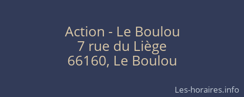 Action - Le Boulou