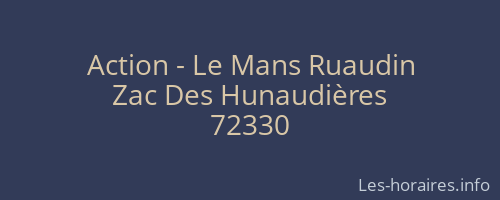 Action - Le Mans Ruaudin
