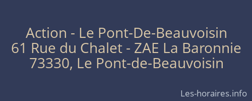 Action - Le Pont-De-Beauvoisin