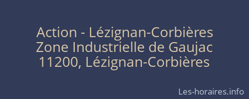 Action - Lézignan-Corbières