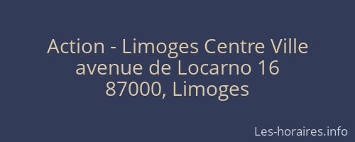 Action - Limoges Centre Ville