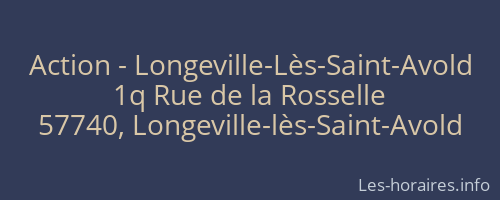 Action - Longeville-Lès-Saint-Avold
