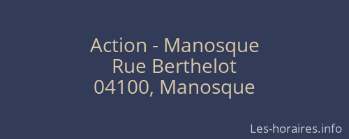 Action - Manosque