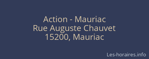 Action - Mauriac