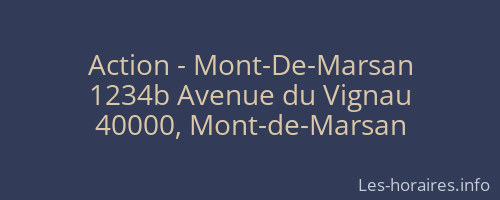 Action - Mont-De-Marsan