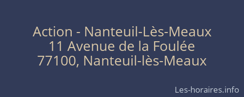 Action - Nanteuil-Lès-Meaux