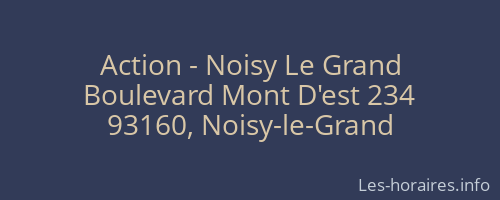 Action - Noisy Le Grand