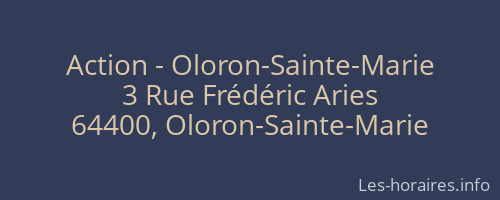 Action - Oloron-Sainte-Marie