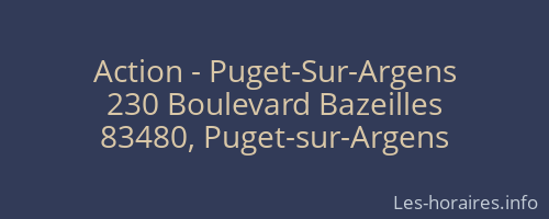 Action - Puget-Sur-Argens