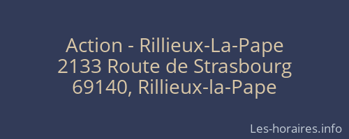 Action - Rillieux-La-Pape