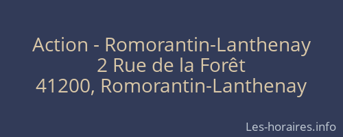 Action - Romorantin-Lanthenay