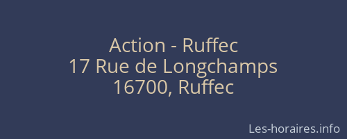 Action - Ruffec
