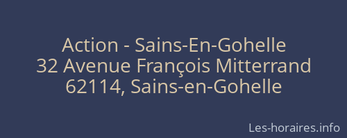 Action - Sains-En-Gohelle