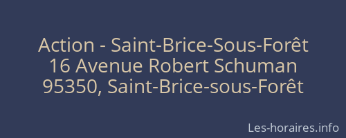 Action - Saint-Brice-Sous-Forêt