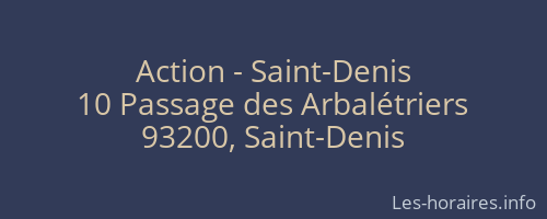 Action - Saint-Denis