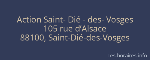Action Saint- Dié - des- Vosges
