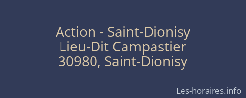 Action - Saint-Dionisy