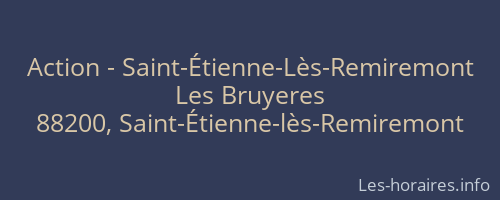 Action - Saint-Étienne-Lès-Remiremont