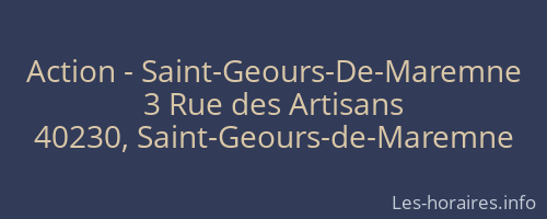 Action - Saint-Geours-De-Maremne