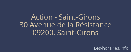 Action - Saint-Girons