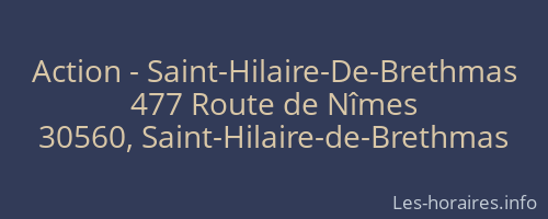 Action - Saint-Hilaire-De-Brethmas