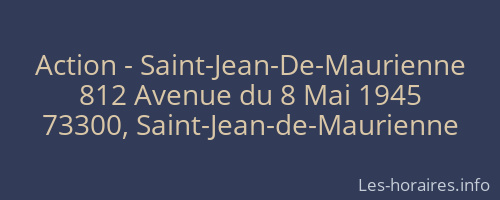 Action - Saint-Jean-De-Maurienne