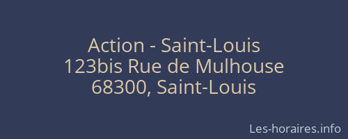 Action - Saint-Louis