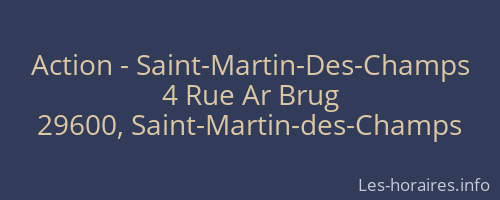 Action - Saint-Martin-Des-Champs