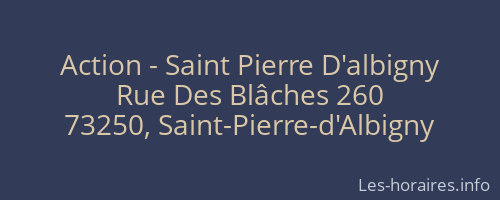 Action - Saint Pierre D'albigny