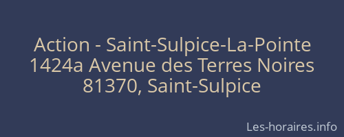 Action - Saint-Sulpice-La-Pointe
