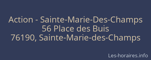 Action - Sainte-Marie-Des-Champs