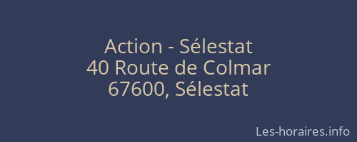 Action - Sélestat