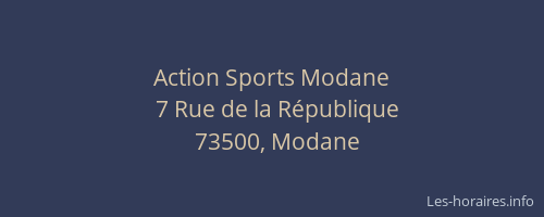 Action Sports Modane