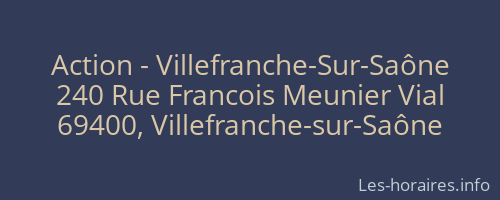 Action - Villefranche-Sur-Saône