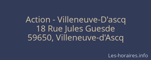 Action - Villeneuve-D'ascq