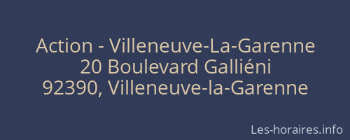 Action - Villeneuve-La-Garenne