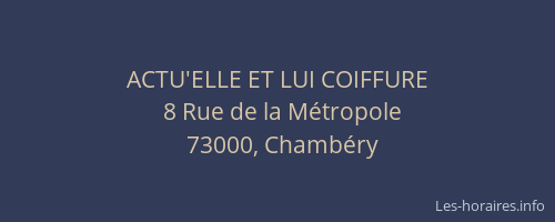 ACTU'ELLE ET LUI COIFFURE