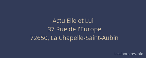 Actu Elle et Lui