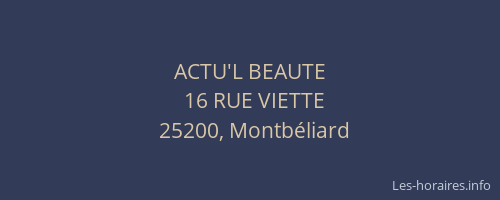 ACTU'L BEAUTE