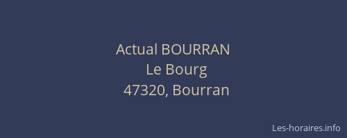 Actual BOURRAN
