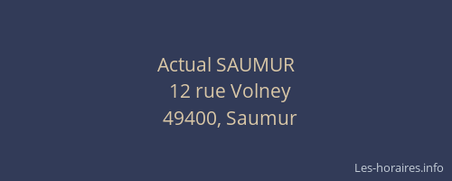 Actual SAUMUR