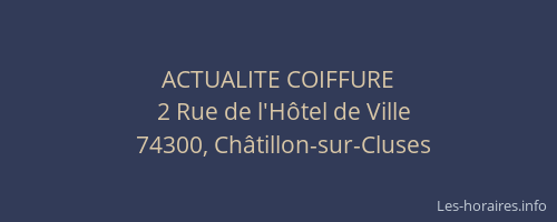 ACTUALITE COIFFURE
