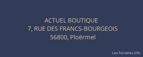 ACTUEL BOUTIQUE