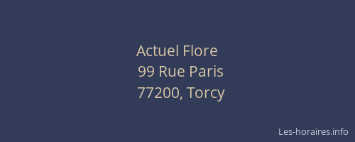 Actuel Flore