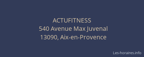 ACTUFITNESS