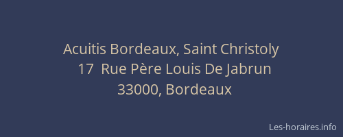 Acuitis Bordeaux, Saint Christoly