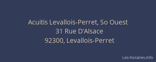 Acuitis Levallois-Perret, So Ouest