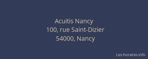 Acuitis Nancy