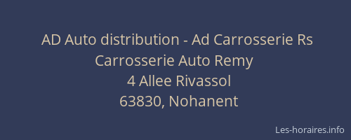AD Auto distribution - Ad Carrosserie Rs Carrosserie Auto Remy