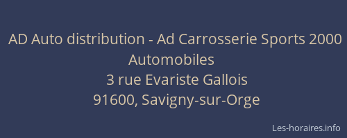 AD Auto distribution - Ad Carrosserie Sports 2000 Automobiles